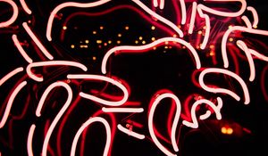 Preview wallpaper neon, stripes, glow, backlight, red
