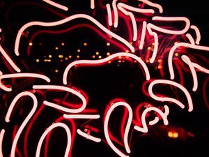 Preview wallpaper neon, stripes, glow, backlight, red