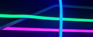 Preview wallpaper neon, stripes, light, multicolored, lighting