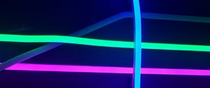 Preview wallpaper neon, stripes, light, multicolored, lighting