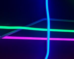 Preview wallpaper neon, stripes, light, multicolored, lighting