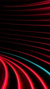 Preview wallpaper neon, stripes, light, freezelight, bending, abstraction