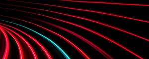 Preview wallpaper neon, stripes, light, freezelight, bending, abstraction