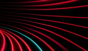 Preview wallpaper neon, stripes, light, freezelight, bending, abstraction