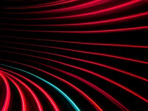 Preview wallpaper neon, stripes, light, freezelight, bending, abstraction