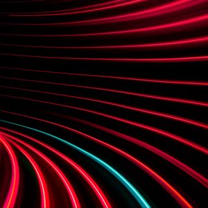 Preview wallpaper neon, stripes, light, freezelight, bending, abstraction