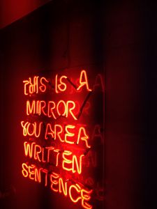 Preview wallpaper neon, text, light, red
