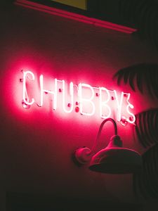 Preview wallpaper neon, text, sign, light, red