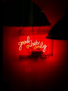 Preview wallpaper neon, text, signboard, red, light