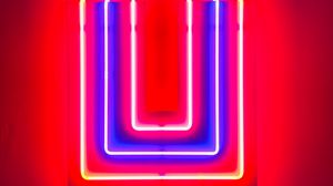 Preview wallpaper neon, wall, red