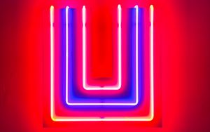 Preview wallpaper neon, wall, red