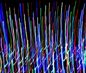 Preview wallpaper neon, wavy, multi-color