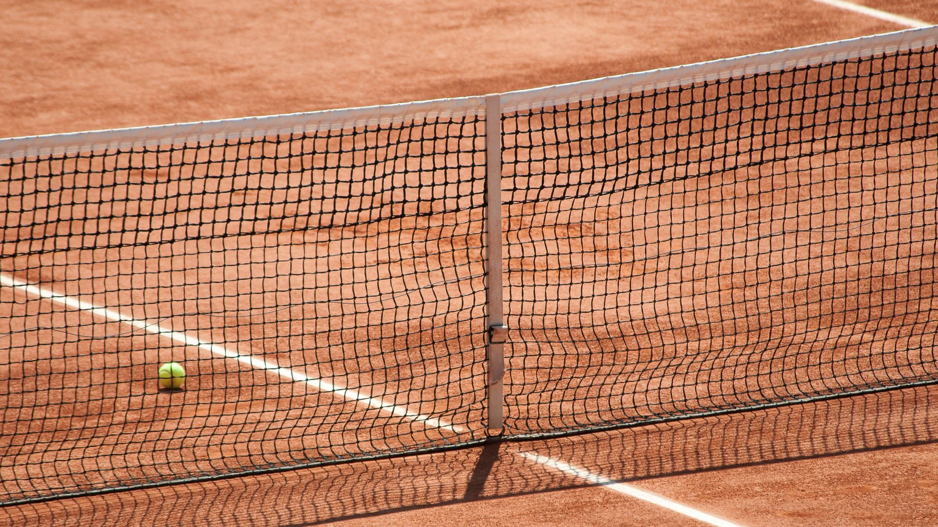 Download wallpaper 1920x1080 court, tennis, net, ball, sport full hd