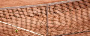 Preview wallpaper court, tennis, net, ball, sport