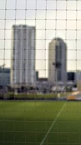 Preview wallpaper net, field, buildings, blur