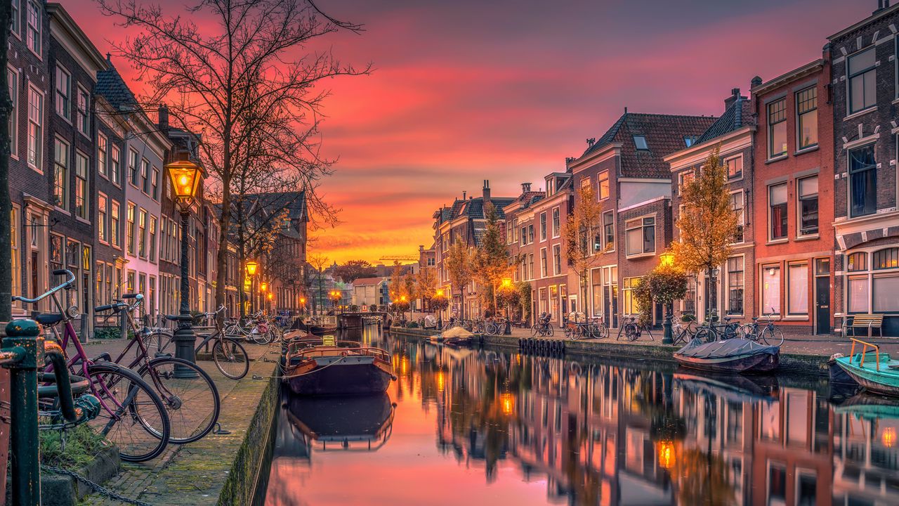 Wallpaper netherlands, holland, canal, river, buildings