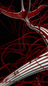 Preview wallpaper network, structure, threads, tangled, 3d