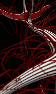 Preview wallpaper network, structure, threads, tangled, 3d
