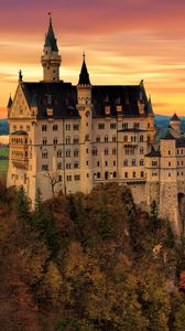 Preview wallpaper neuschwanstein castle, castle, architecture, building, twilight