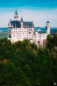 Preview wallpaper neuschwanstein, castle, trees, forest, architecture