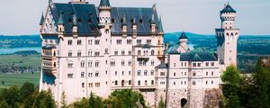 Preview wallpaper neuschwanstein, castle, trees, forest, architecture
