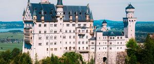 Preview wallpaper neuschwanstein, castle, trees, forest, architecture