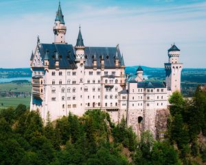 Preview wallpaper neuschwanstein, castle, trees, forest, architecture