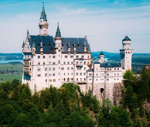 Preview wallpaper neuschwanstein, castle, trees, forest, architecture
