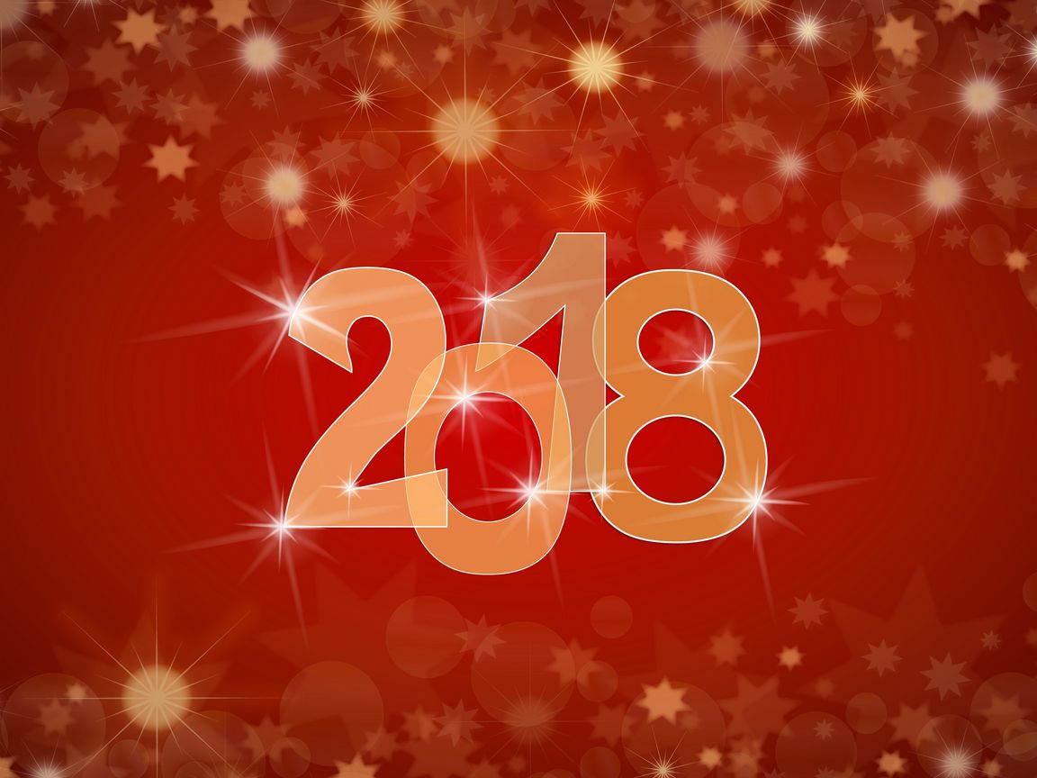 1152x864 Wallpaper new year, 2018, art