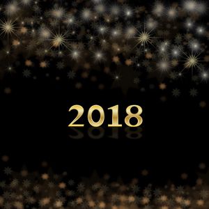 Preview wallpaper new year, 2018, glitter, figures