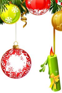 Preview wallpaper new year, christmas, figures, 2012, symbolics, ornaments