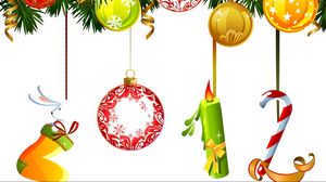 Preview wallpaper new year, christmas, figures, 2012, symbolics, ornaments
