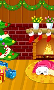 Preview wallpaper new year, christmas, fireplace, fur-tree, gifts, dream