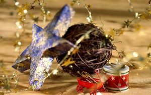 Preview wallpaper new year, christmas, ornaments, cosiness, star, ball