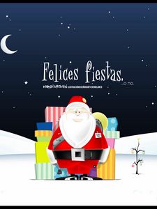 Preview wallpaper new year, christmas, santa claus, gifts, moon