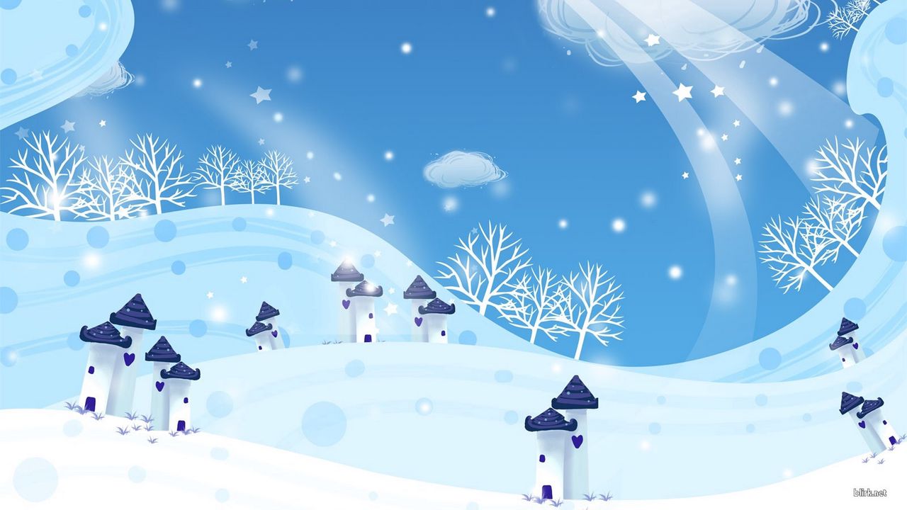 Wallpaper new year, christmas, snow, winter, houses, blizzard