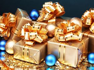 Preview wallpaper new year, gifts, many, christmas decorations, confetti