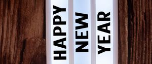 Preview wallpaper new year, words, text, glow