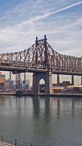 Preview wallpaper new york, bridge, river