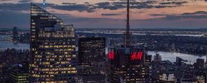 Preview wallpaper new york, buildings, skyscrapers, night