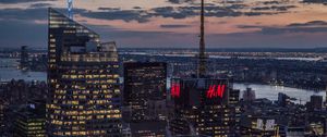 Preview wallpaper new york, buildings, skyscrapers, night