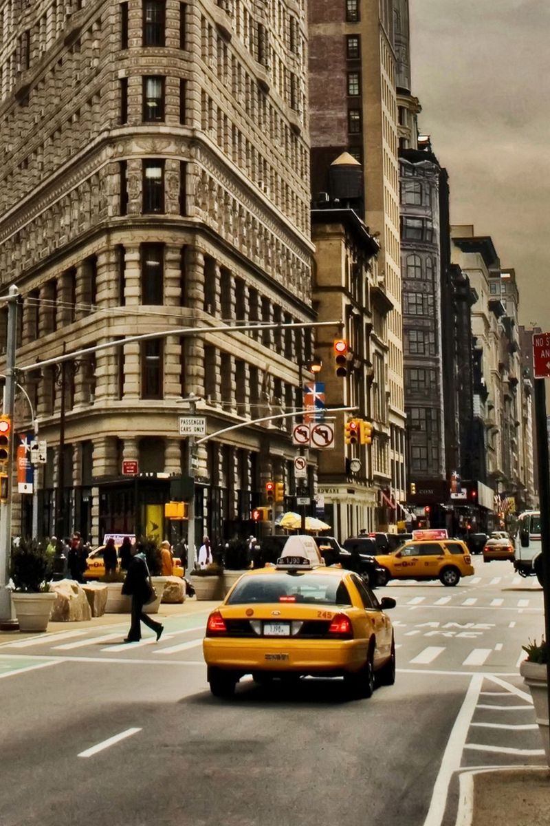 Download wallpaper 800x1200 new york, city, building, street, cars, traffic  iphone 4s/4 for parallax hd background