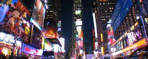 Preview wallpaper new york, city, night, lights, times square