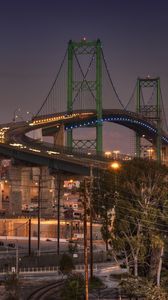 Preview wallpaper new york, city, night, bridge