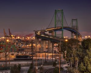 Preview wallpaper new york, city, night, bridge