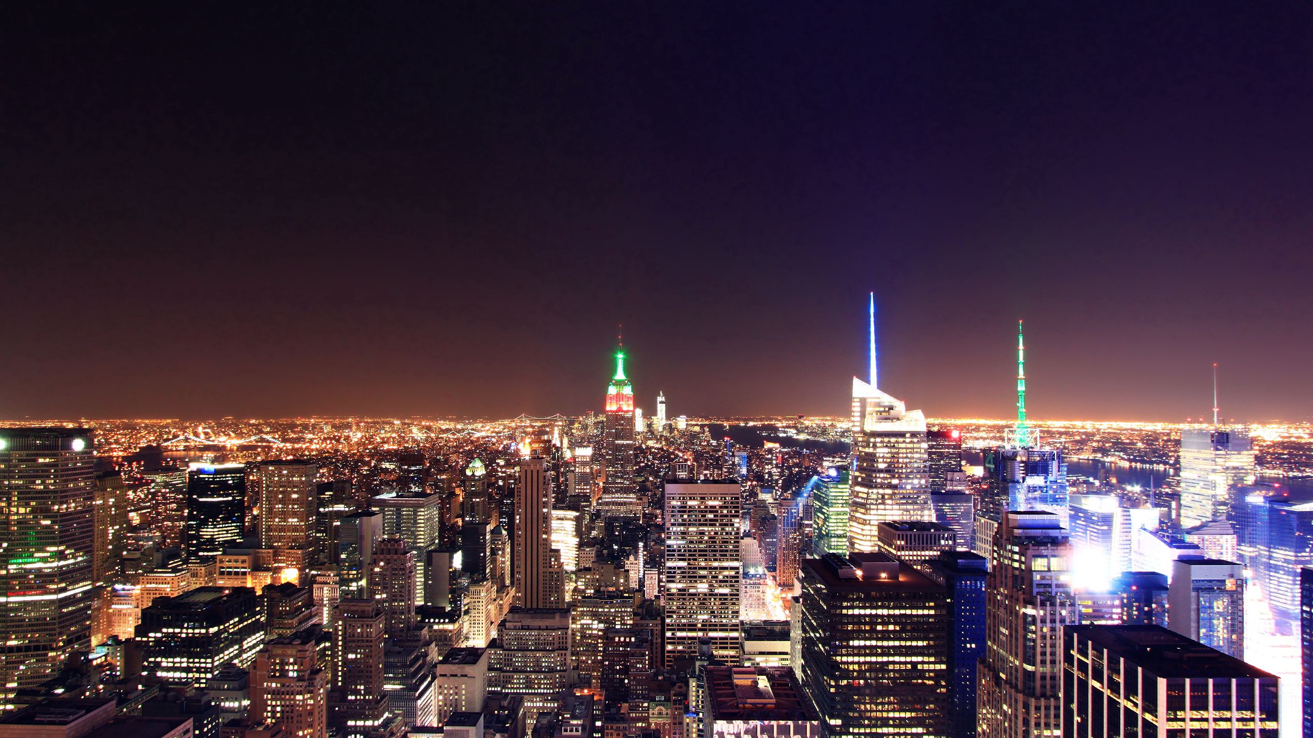 Download Wallpaper 2560x1440 New York City Top View Widescreen 169 Hd Background 6957