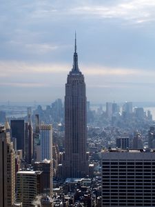 Preview wallpaper new york, city, winter, skyscrapers, empire state building