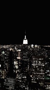 Preview wallpaper new york, night city, skyscraper, city lights, skyline