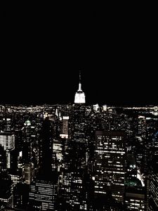 Preview wallpaper new york, night city, skyscraper, city lights, skyline