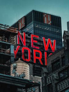 Preview wallpaper new york, sign, building, inscription